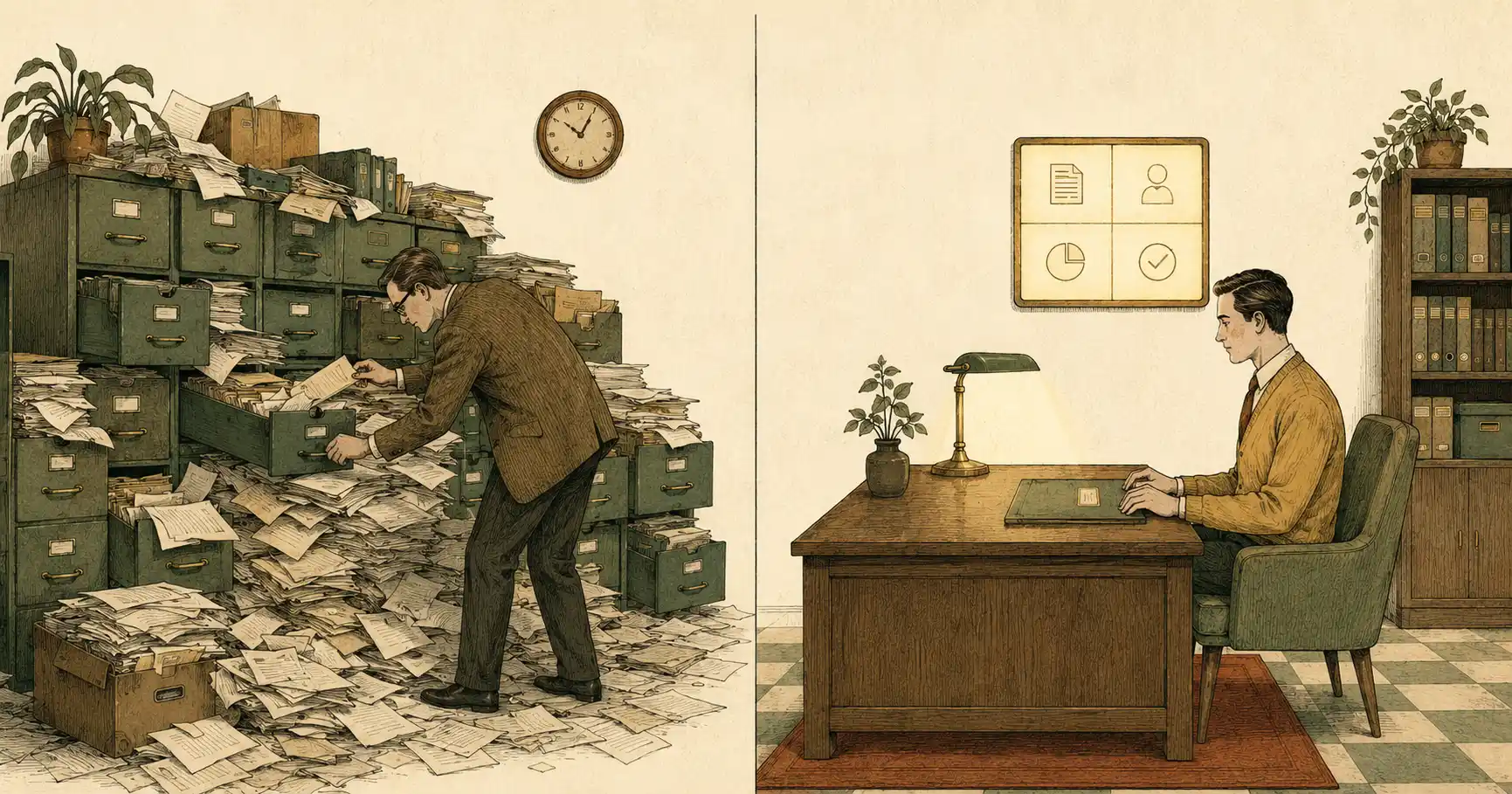 Side-by-side comparison of client portal versus Google Drive for accounting firm document collection